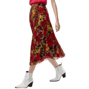 Aritzia Little Moon Peony Floral Midi Skirt I Size: 4